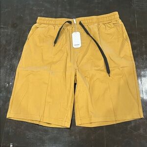 NEW!!  Tan elastic waist shorts